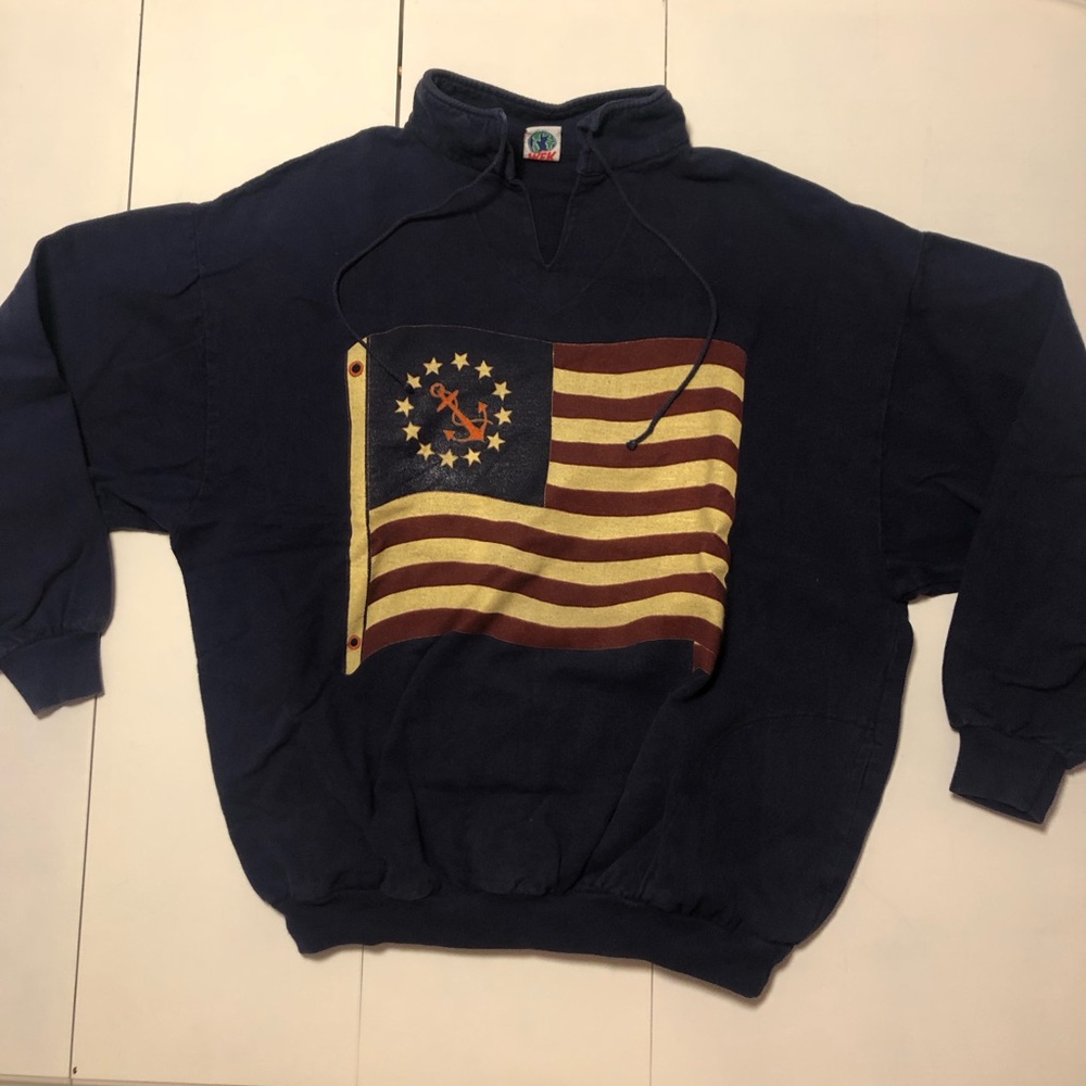Vintage Ralph Lauren inspired flag sweatshirt